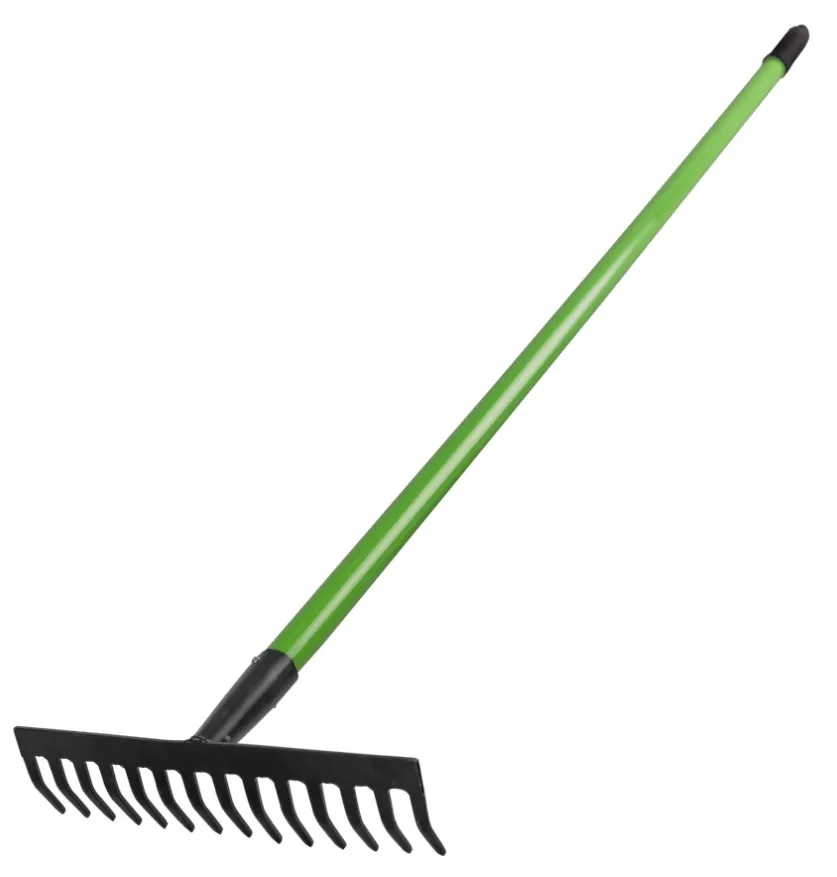 14 Teeth long fiberglass handle Plastic Leaf Rake long handle leaf grabber