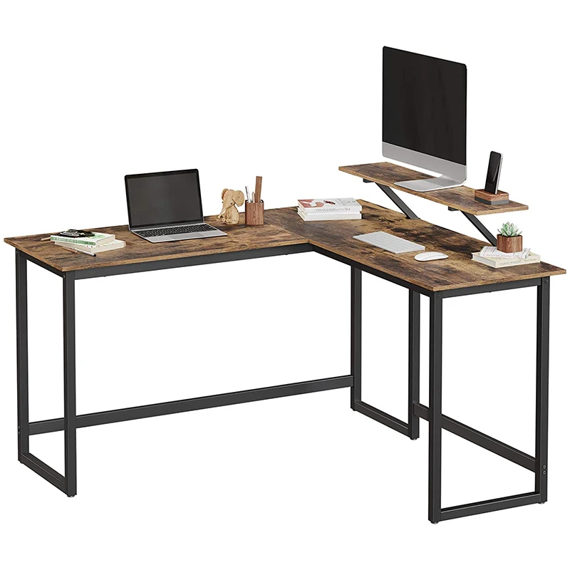 
Home Office furniture Simple Design Wooden Two Legs Ergonomic Pneumatic L Shape Computer Desk 