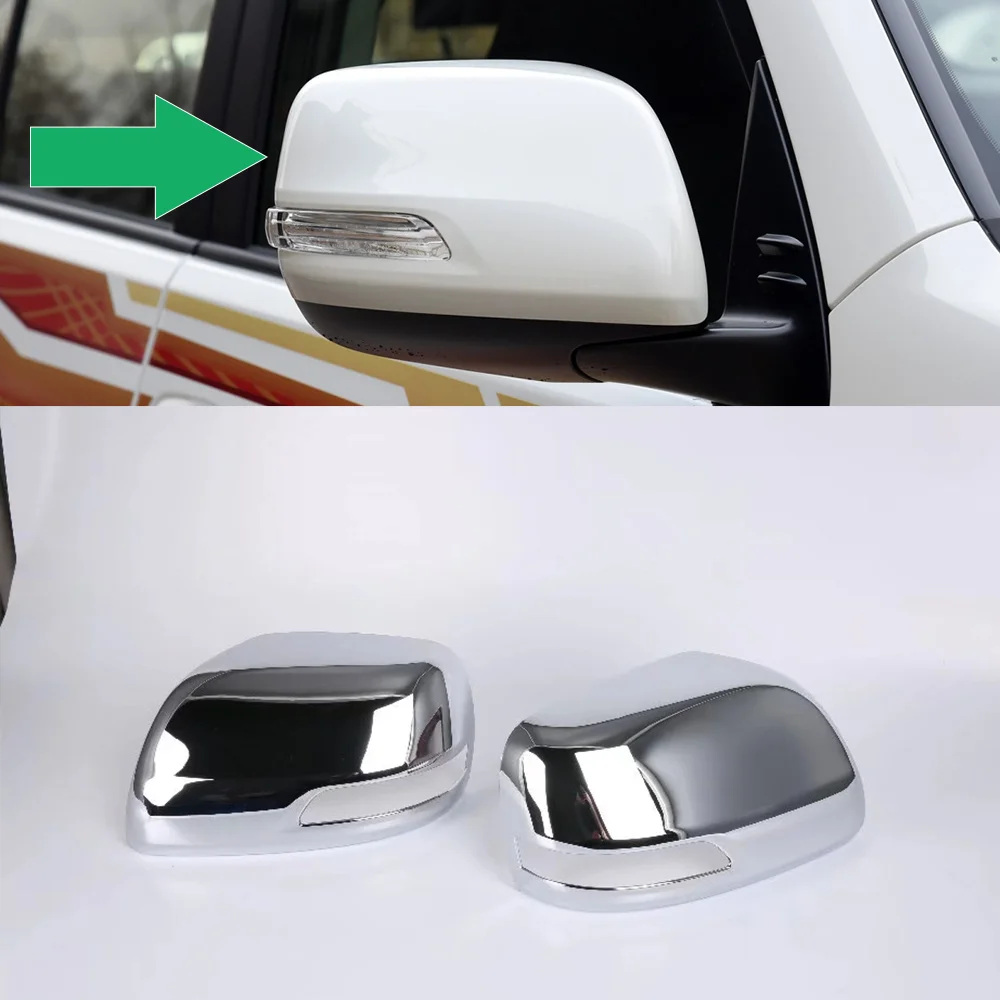 Car Body Kit Upgrade Accessories Decoration Auto Chrome Door Rear View Mirror Protector Cover For Toyota Prado 2018
