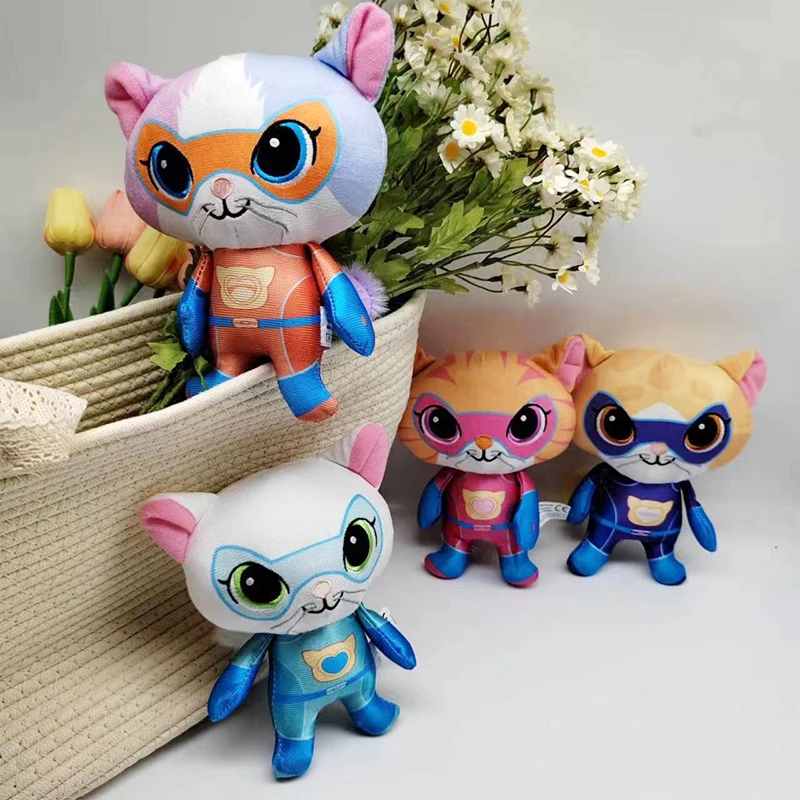 Custom Peluches Cartoon Cat Anime Figure Stuffed Animal Toys Superkitties Plush Christmas Gifts