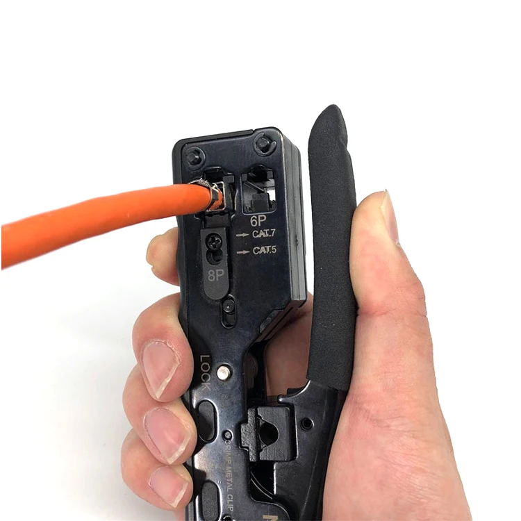 Multiple Use plier EZ cat5e cat6 cat7 Ethernet Cut and Wire Stripper Pass Through Network Cable RJ45 Connector Crimping Tool