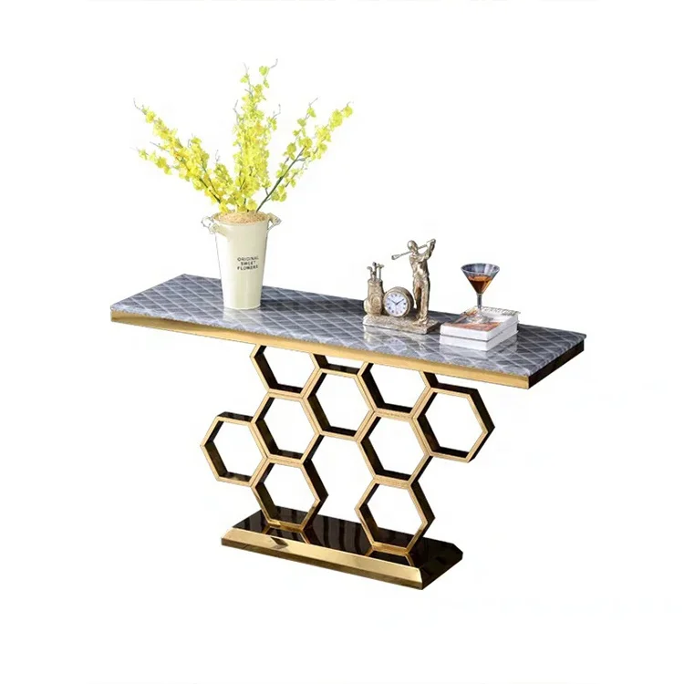 High Quality durable newest nordic style console table gold luxury modern