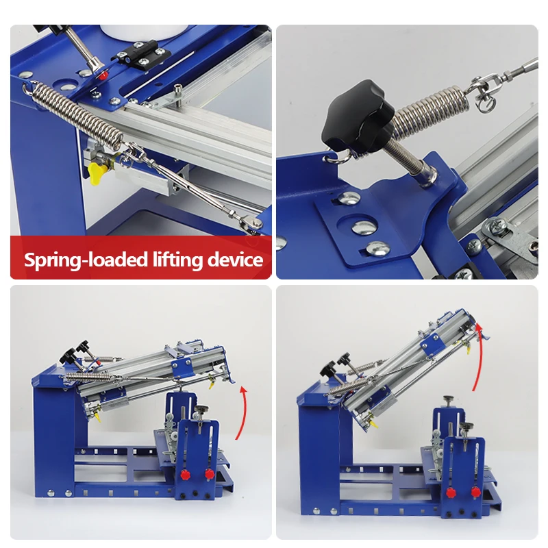 Manual Curved Screen Printer Easy-to-Operate Silk Screen Printing Station Cylindrical Conical Plastic/Glass/Metal Label Printer