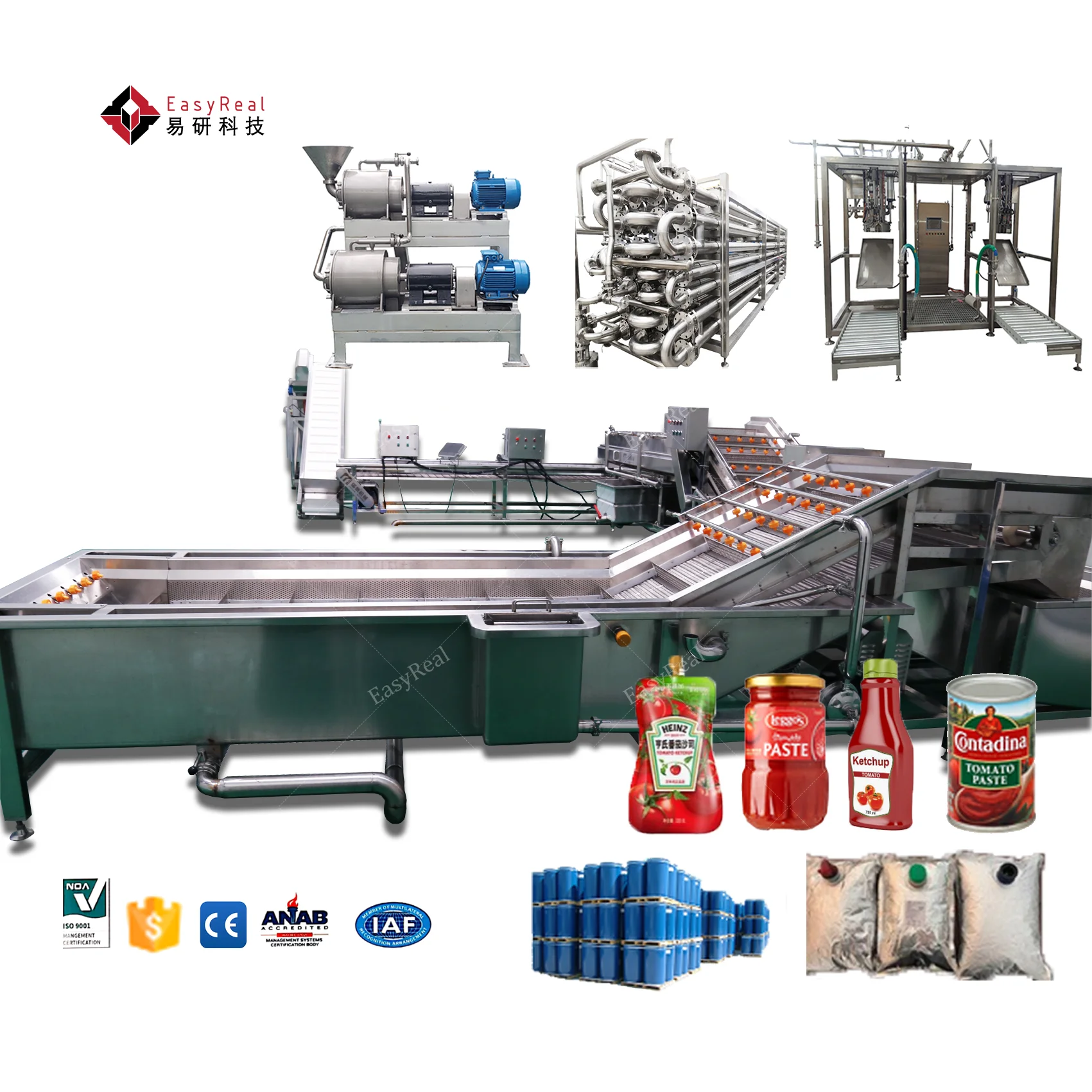 High quality tomato paste concentrated ketchup automatic machinery processing machine production line