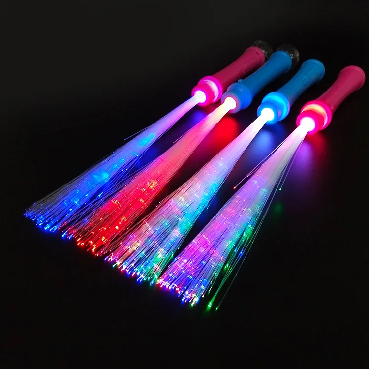 Wholesale Promotional Light Up LED Fiber Optic Wand Magic Stick Led Fairy Stick Light Promotion Gift Use