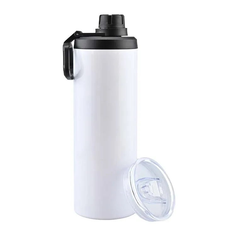 USA warehouse 15oz 20oz 25oz 30oz sublimation tumbler straight double wall stainless steel sublimation bottles with 2 lids