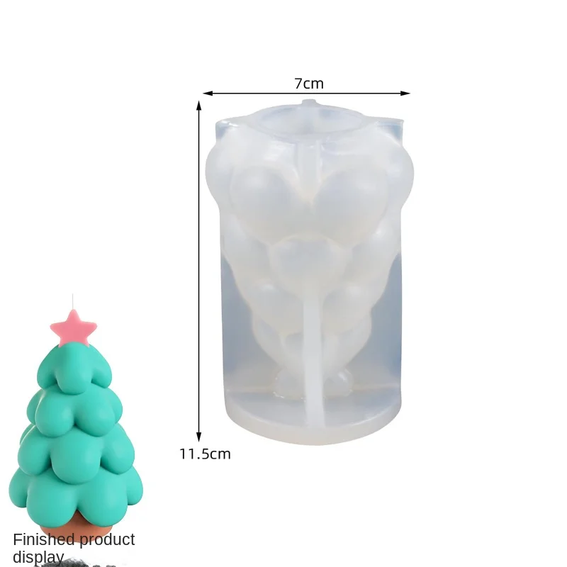3d Christmas Tree Candle Mold Plaster Ornaments Desktop Decorations Gift Casting Mould Diy Aromatherapy Candle Making Tools