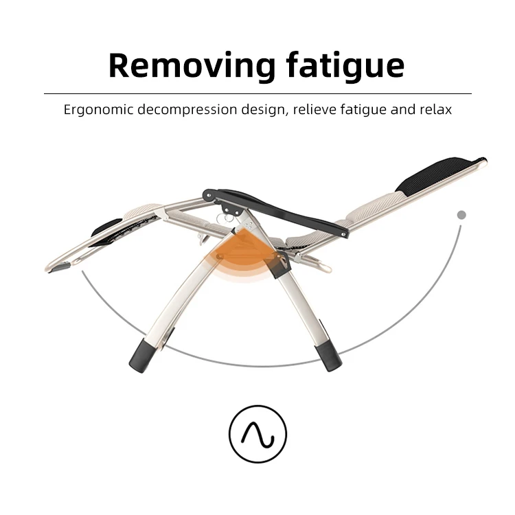 
Folding beach chair fashion designs camping zero gravity chair with outdoor beach office 