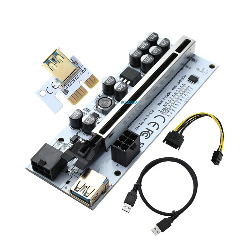 GPU RISER 10 capacitor PCIE RISER VER 012 MAX ,NEWEST PCIE RISER VER012 MAX