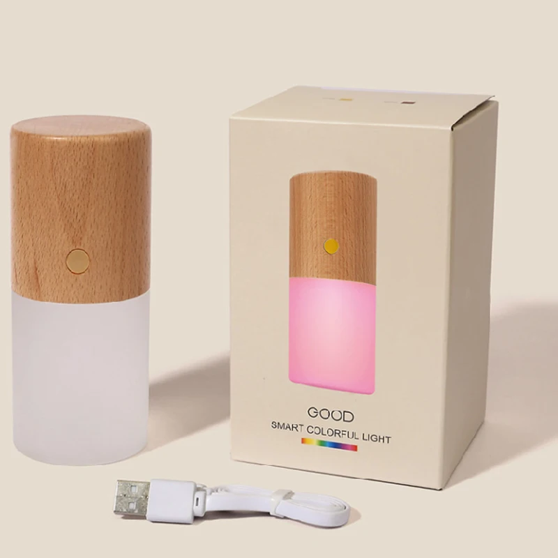 Creative Gravity Sensor Night Light Charging Bedside Night Lamp Color Changing Breathing Light