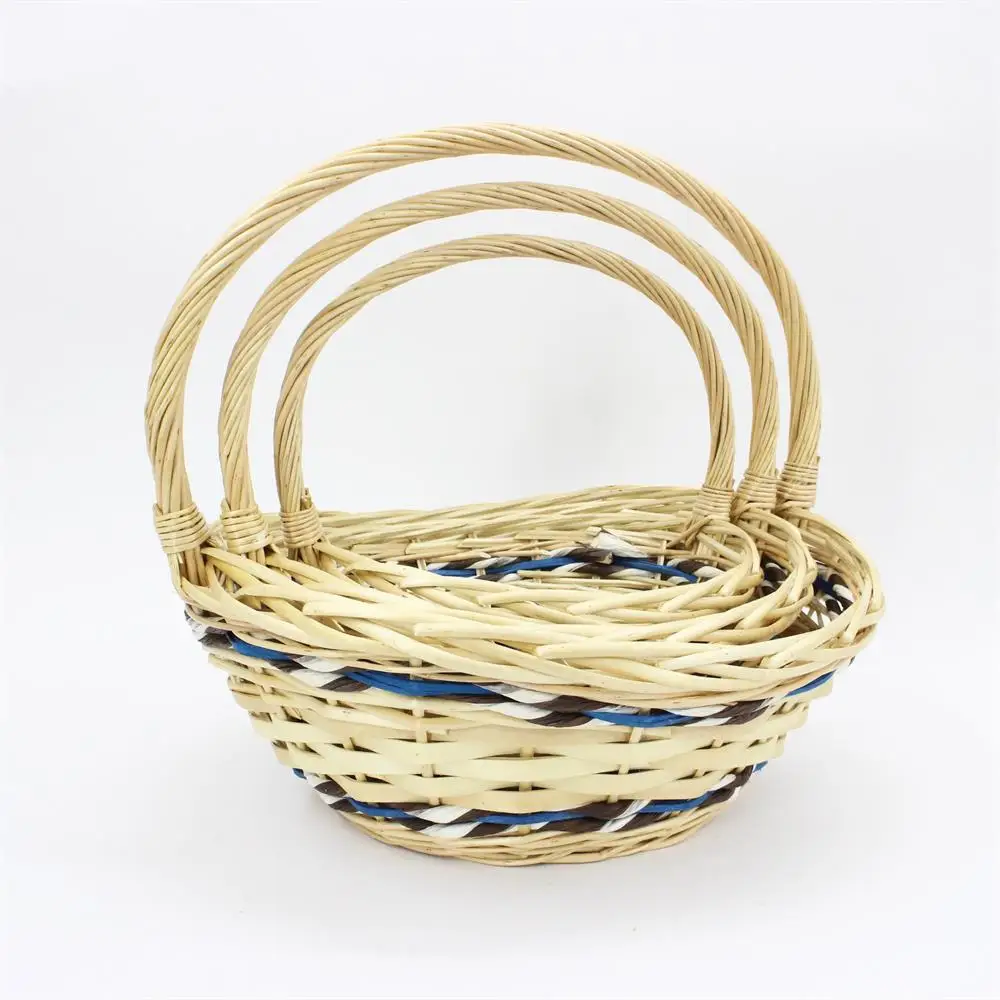 Factory direct sales 100% handmade wicker craft basket unique gift wicker baskets for gifts storage
