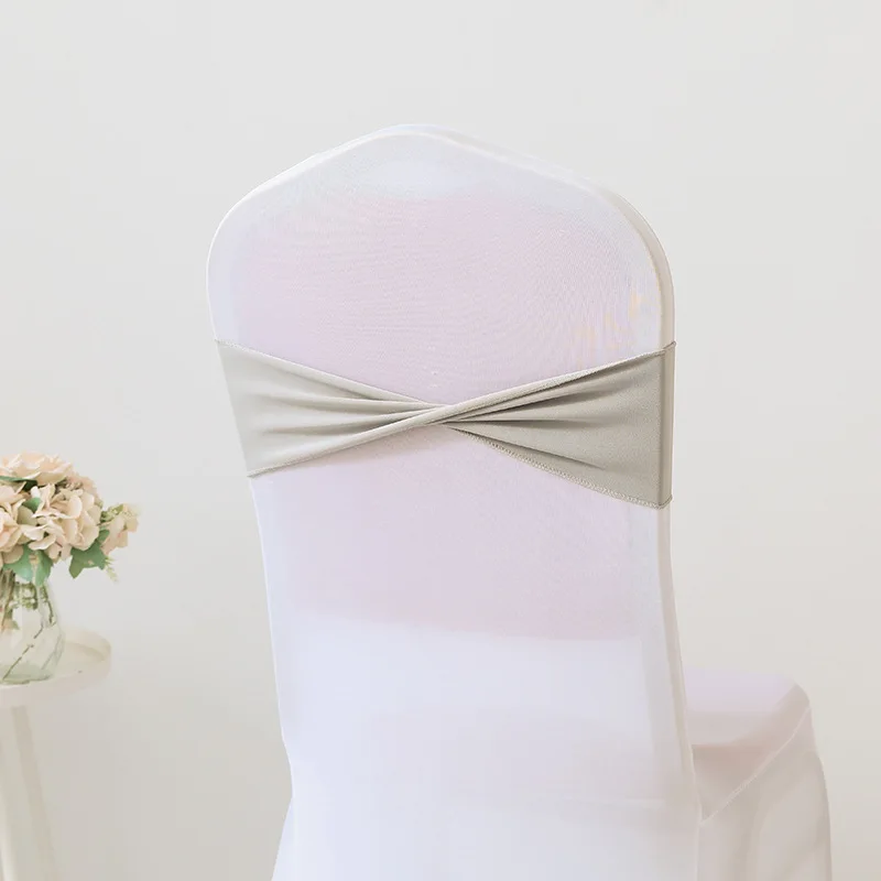 Hot Selling Wholesale Chair Sashes White Golden Easy Decoration Sashes Chair Sashes For Wedding Banquets Party