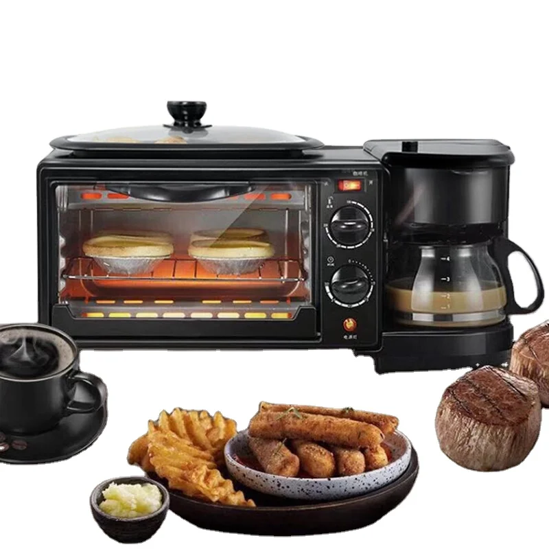 Household Multifunction Breakfast Maker Machine Temperature Control Breakfast Sandwich Maker 3 In 1 Breakfast Makers