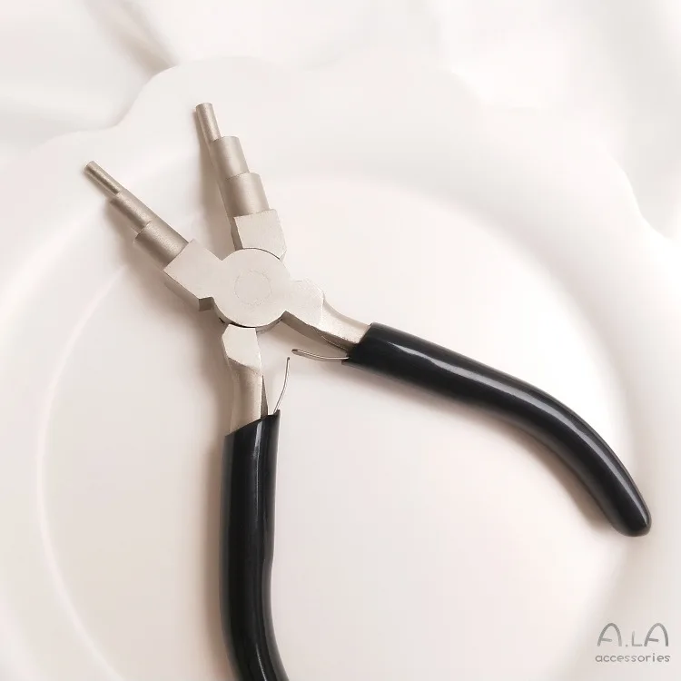 Hand-made 6-segment pliers multi-functional round nose modeling pliers jewelry pliers gold-coated wire winding tool