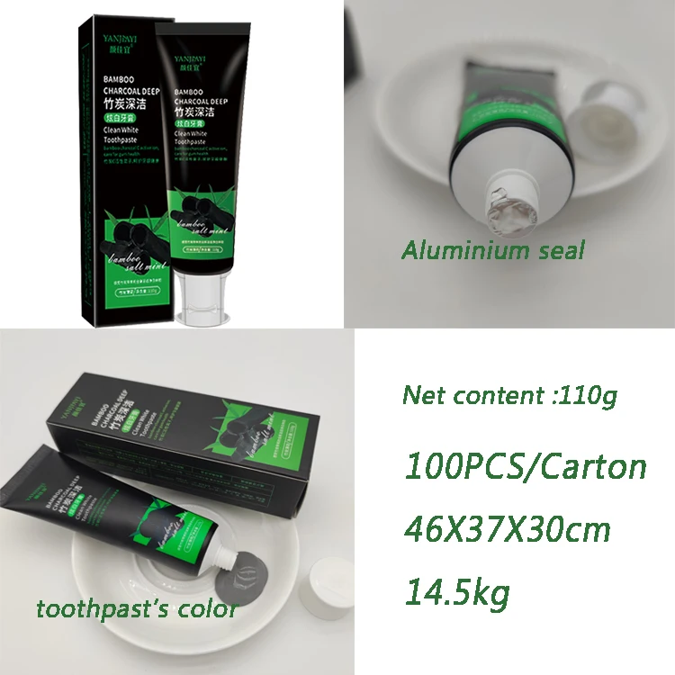 Bamboo Charcoal Deep Tooth Clean Dental Stains Remove Oral Odor Brighten Teeth  Fast Whitening Toothpaste