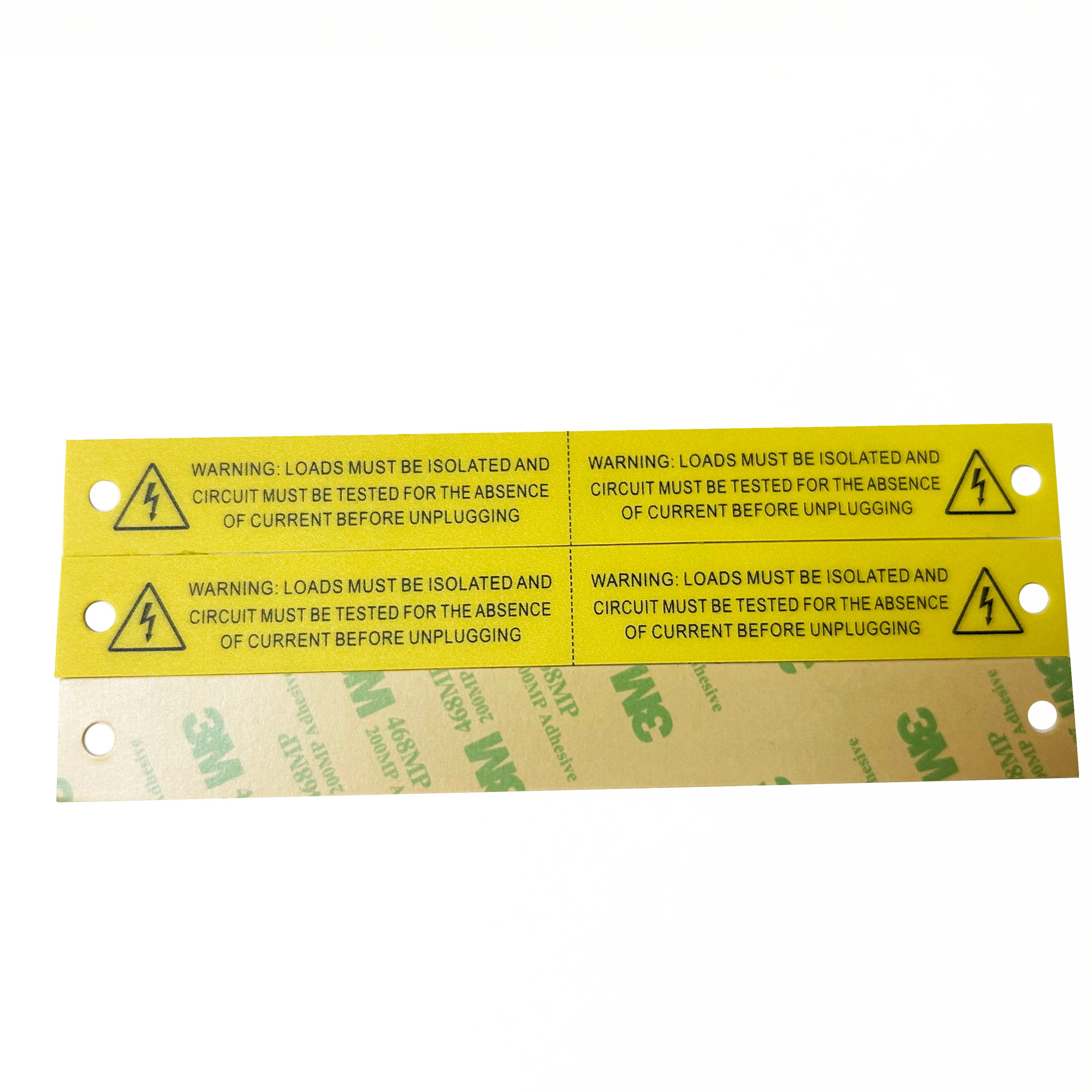 LOADS MUST BE ISOLATED AND CIRCUIT MUST BE TESTED FOR THE ABSENCE OF CURRENT BEFORE UNPLUGGING PC UV printing sticker label