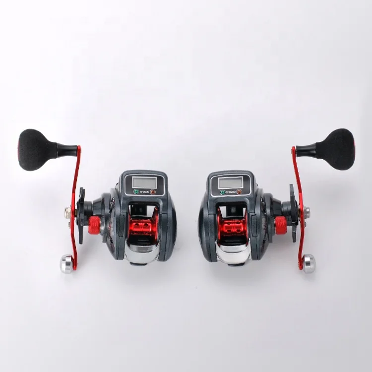 New Product Baitcasting Fishing Reel Fishing Rod Reel Led Statistics Display Plastic Dripping Fishing Reels