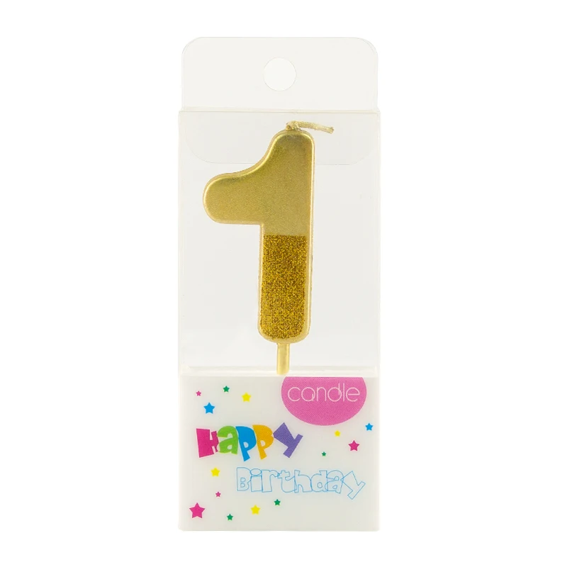Factory Price Metallic Color Number Birthday Party Cake Candles In Birthday