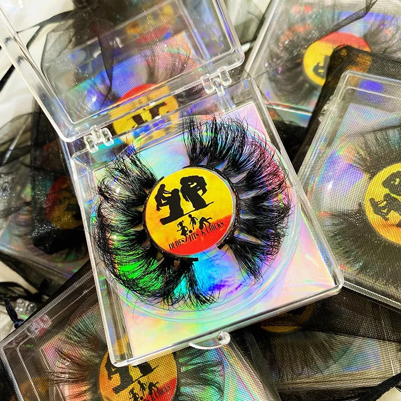 Luxury fluffy eye lashes 4d 100% silk mink magnetic eyelashes private label custom lahes packaging box vendor