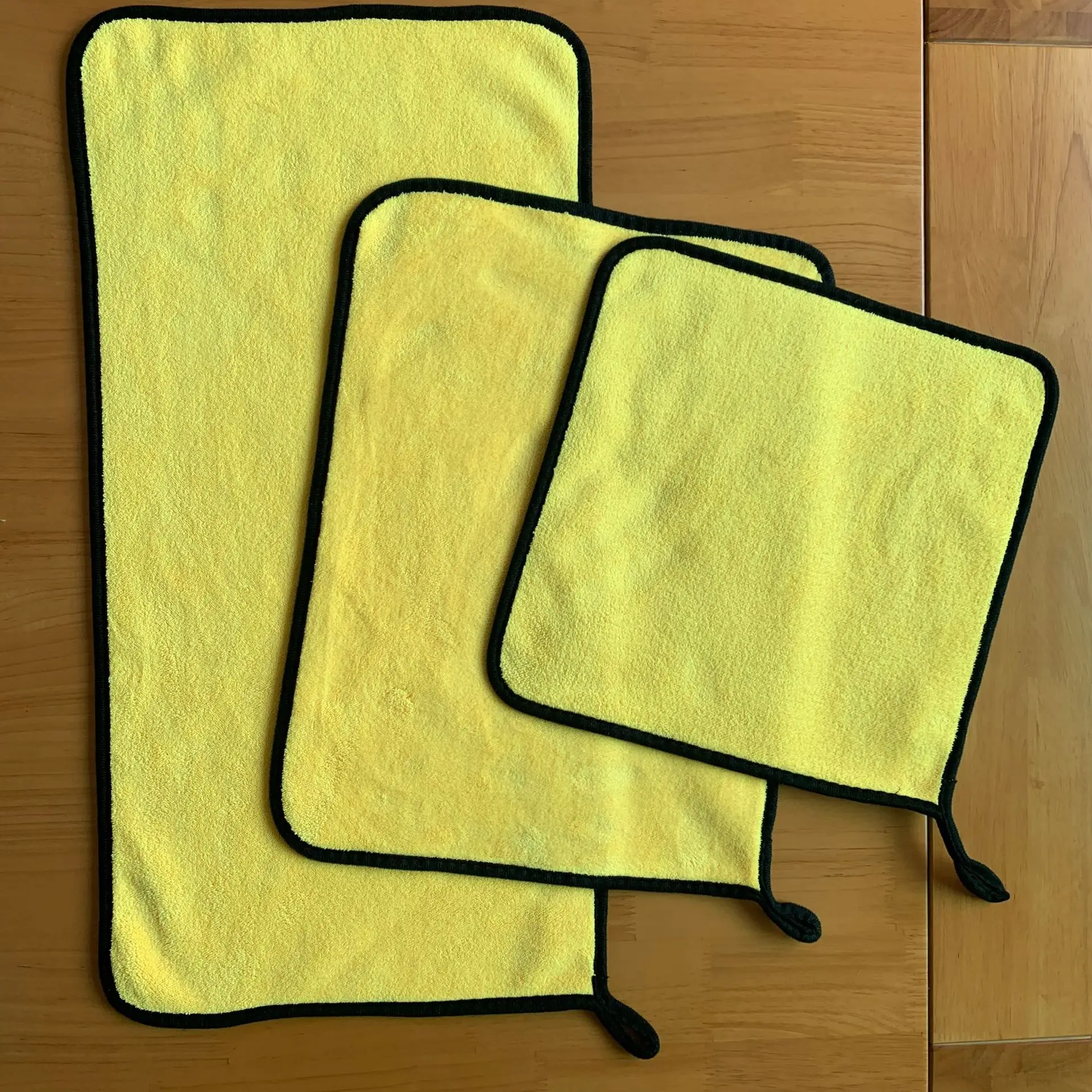 Manufacturer Microwave 500 Gsm  Absorbent Plush Detailing Microfiber Cleaning Car Towel Car Wash Drying Towel For Car