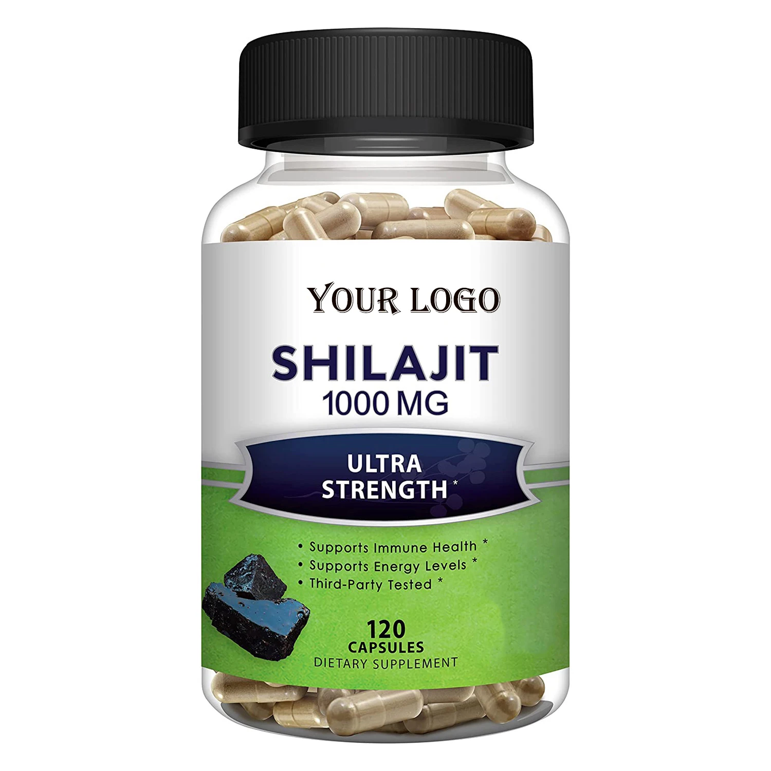Pure Shilajit Supplement 120 capsules ultra strength 1000mg per serving support immune system health increased energy levels