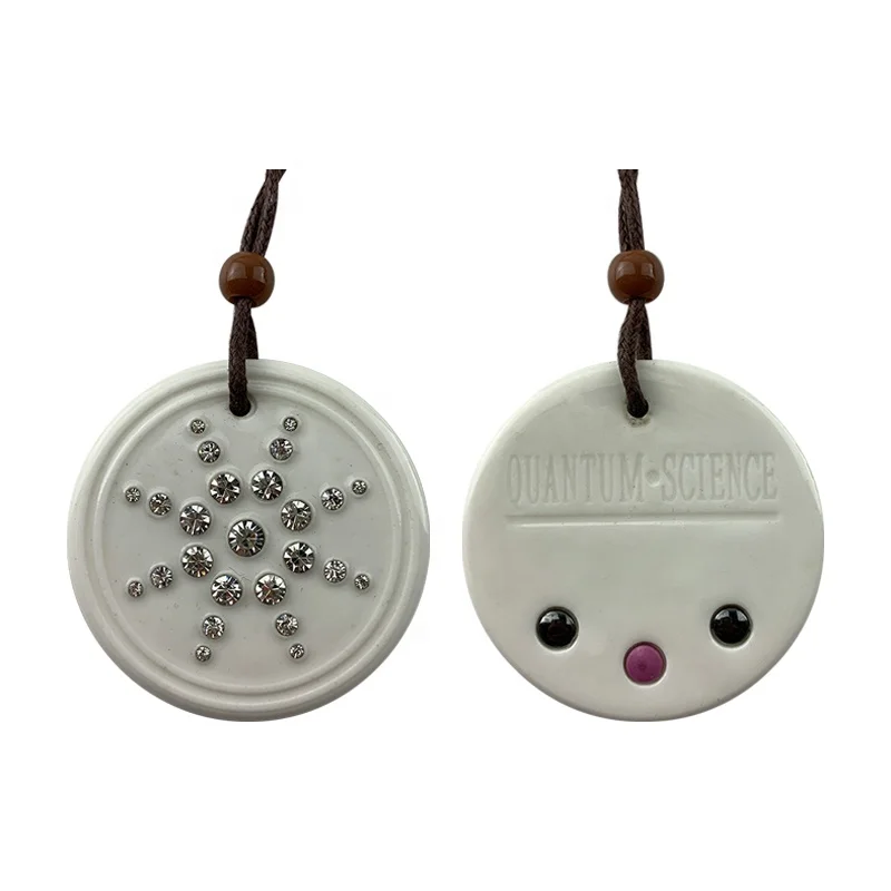8034 Ceramic Quantum energy pendant with 2000-3000 negative ions Japanese technology Lava Pendants Scalar Energy for health care
