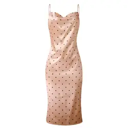 CA0508A high quality silk dresses women sexy ladies sling dress clothing manufacturer vendor supplier Guangzhou