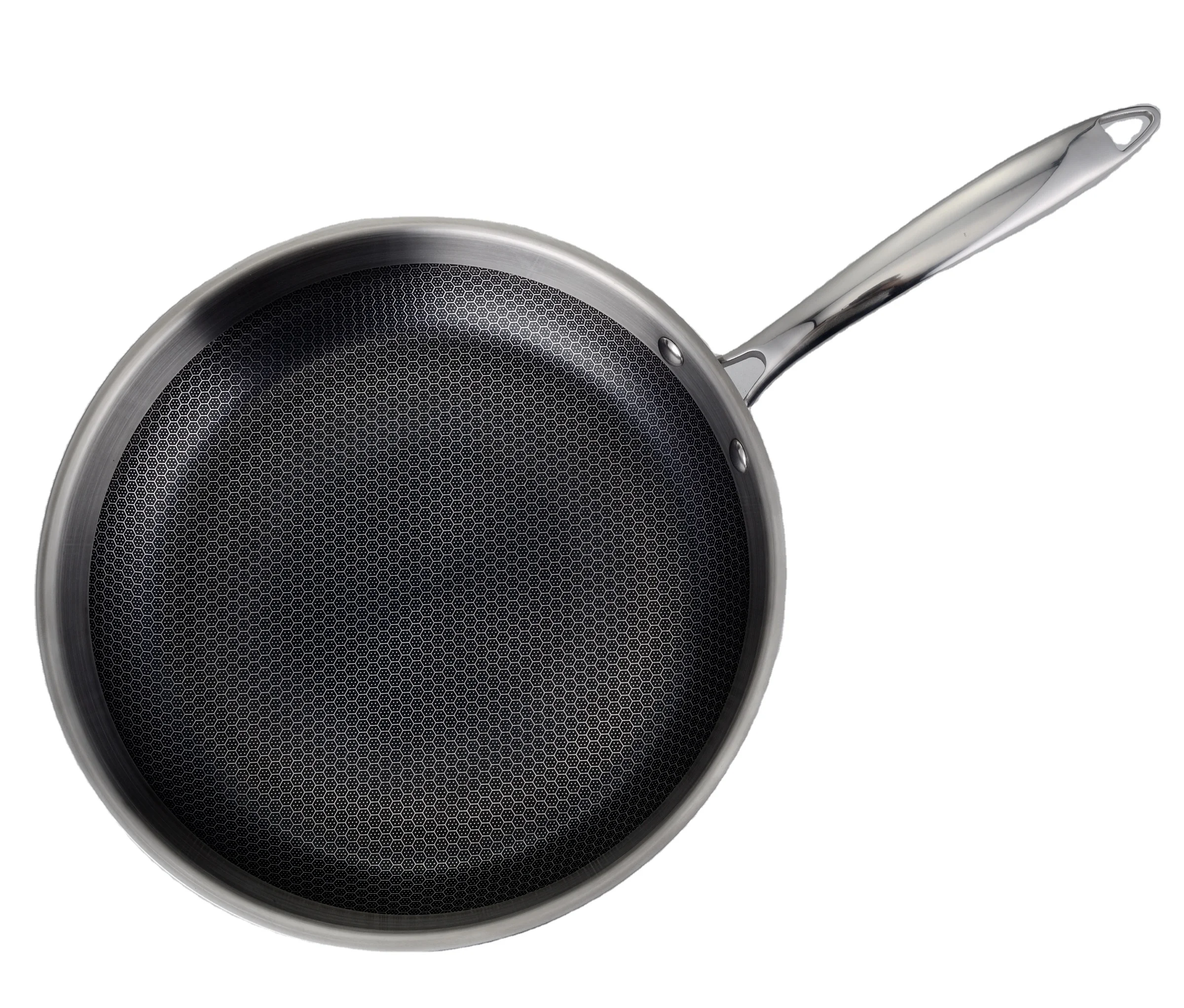 
Wholesale high quality SUS304 Aluminum| SUS430 cooking stainless steel pan set 