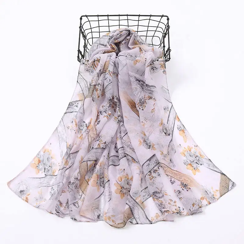 YOMO tudung malaysia wholesale bawal cotton voile printed tudung bawal cotton premium for Women Muslim