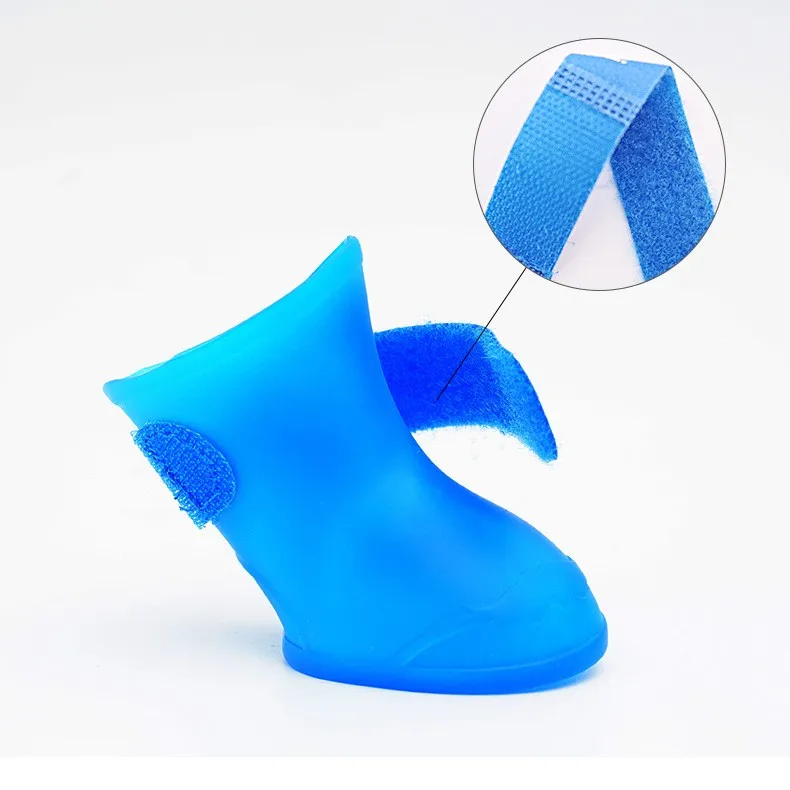 Manufacturer Wholesale Multi-colors Small Dog Cat Teddy Rain Silicone Shoes Waterproof Anti Slip Pet Dog Rain Shoes