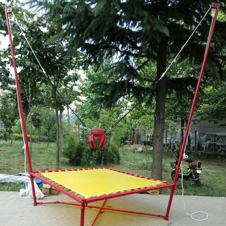 European popular new design outdoor mobile folding single bungee trampoline
