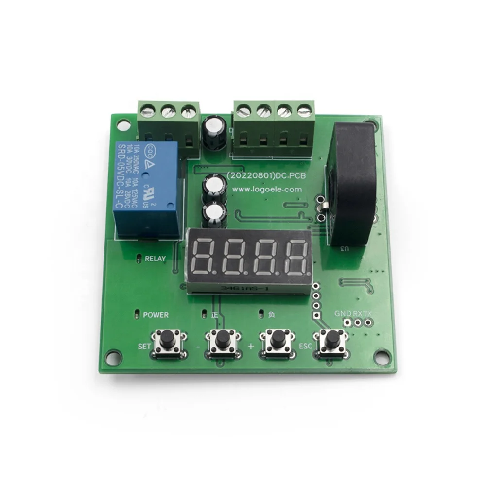 Taidacent RS485 TTL 0-5V/10V 6A/15A/25A/50A DC Current Sensing Switch Overcurrent Sensor Relay Over Current Protection Module