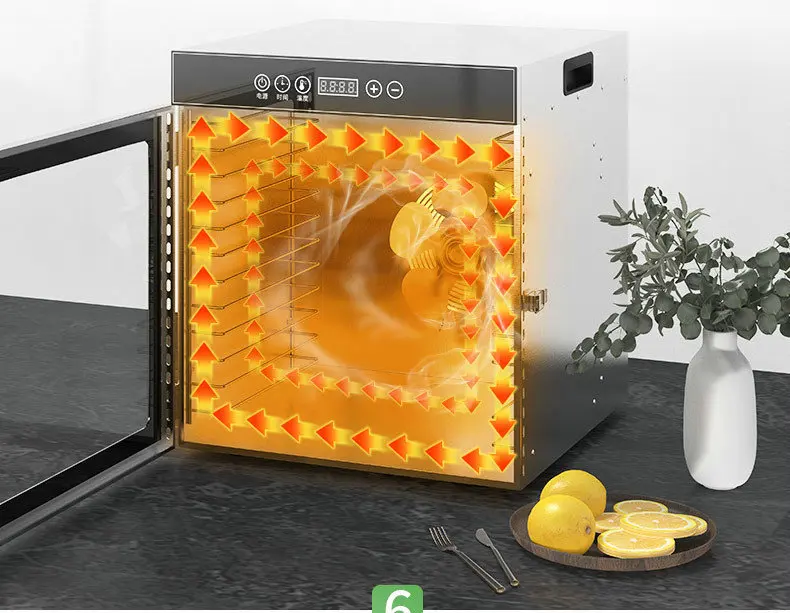 Stainless Steel Food Dehydrated Machine Dry Fruit Vegetable With 12 Trays