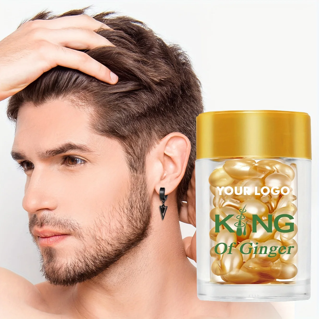 OEM/ODM Ginger Hair Care Essence Strengthening Capsules with Rosemary Seeds Healthy Penetration Scalp Massage Care
