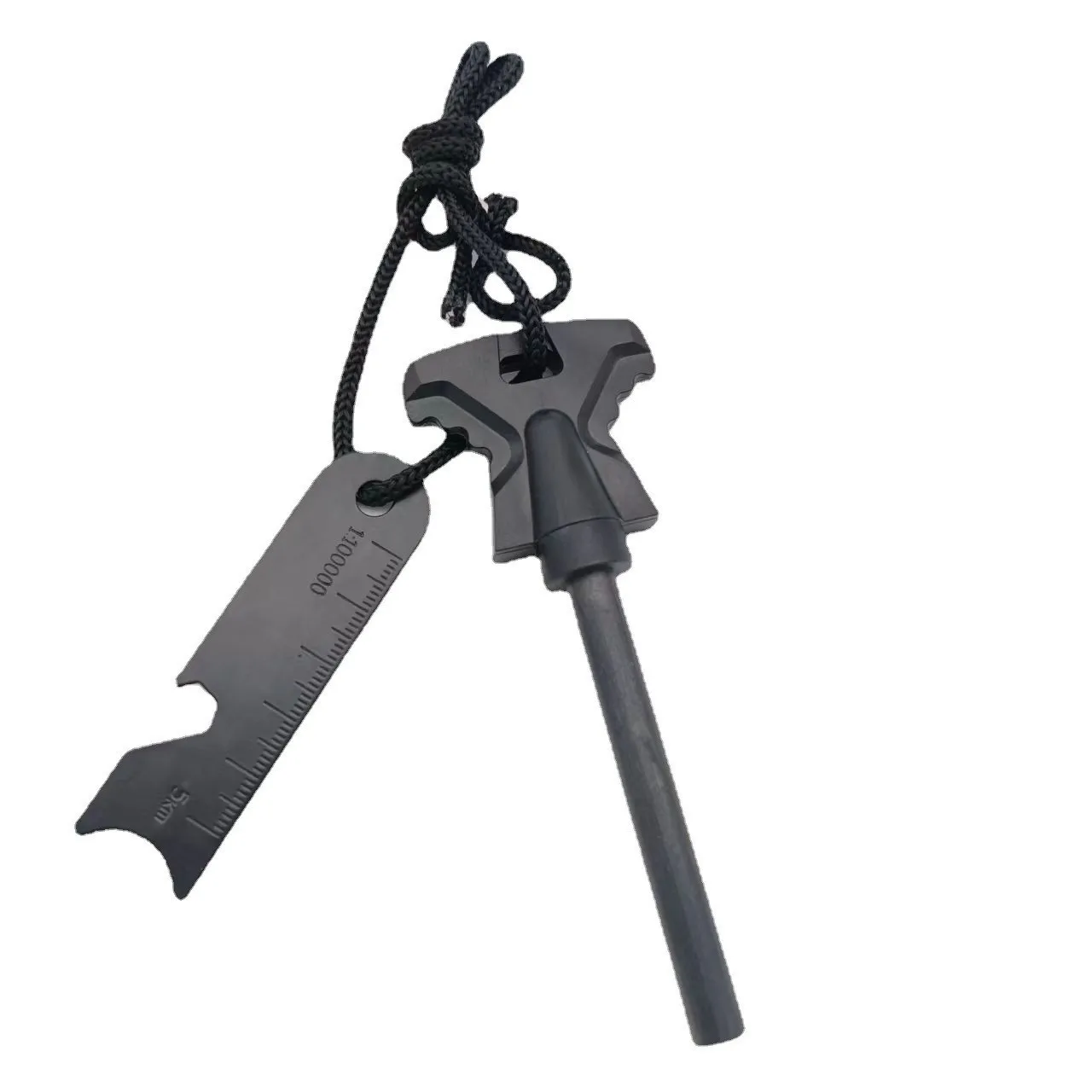 5/16 Inch Thick Campfire Tool Steel Magnesium Ferro Rod with Strikers Flint Steel Fire Starter For Survival Hiking