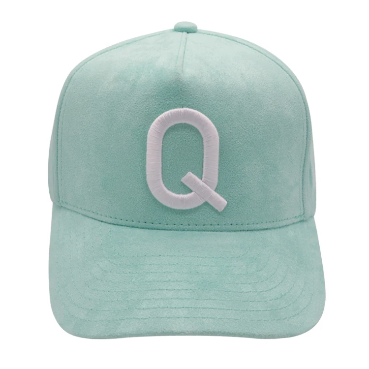 Custom Embroidered 5 Panel Faux Leather Suede Baseball Sport Hats Adjustable Casual Low Profile Dad Hat