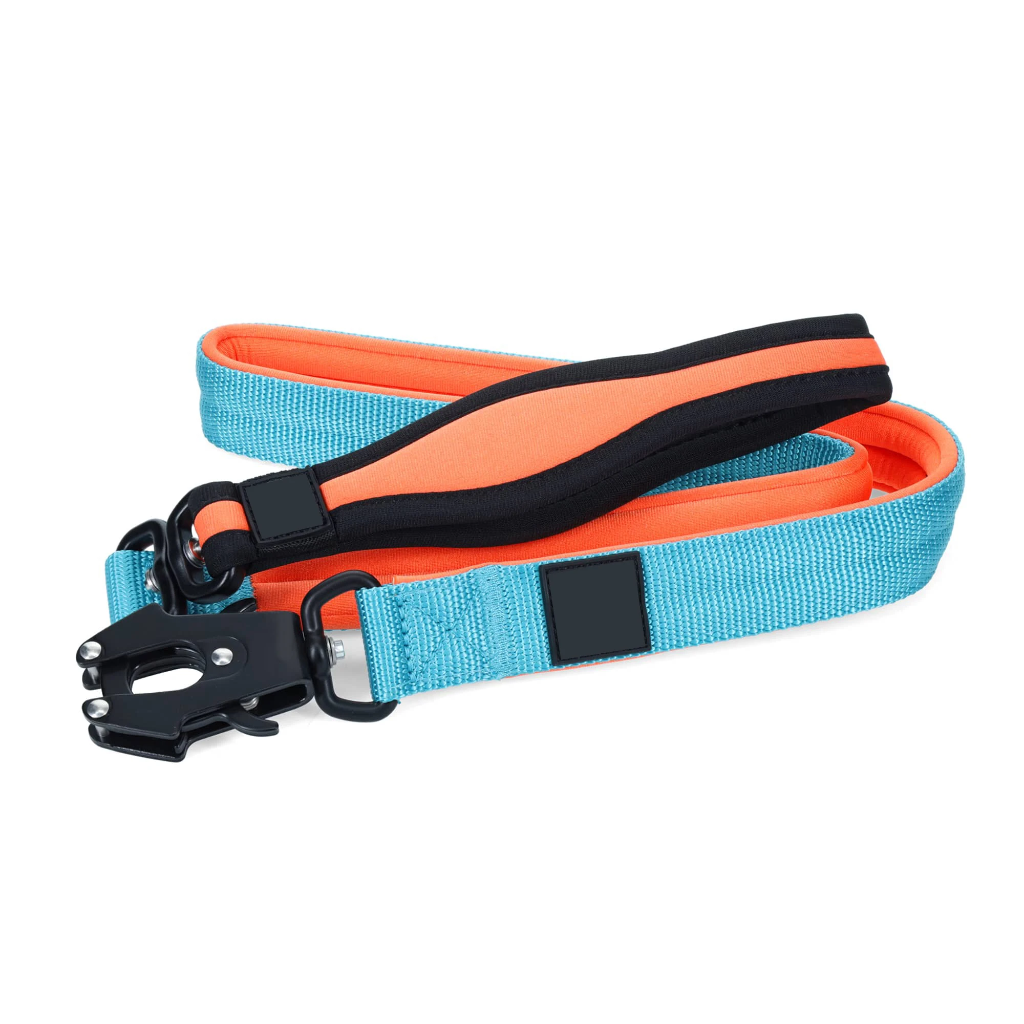 OEM ODM  Nylon Combat dog Lead with Frog Clip Neoprene Padded Soft Handle dog leash and collar