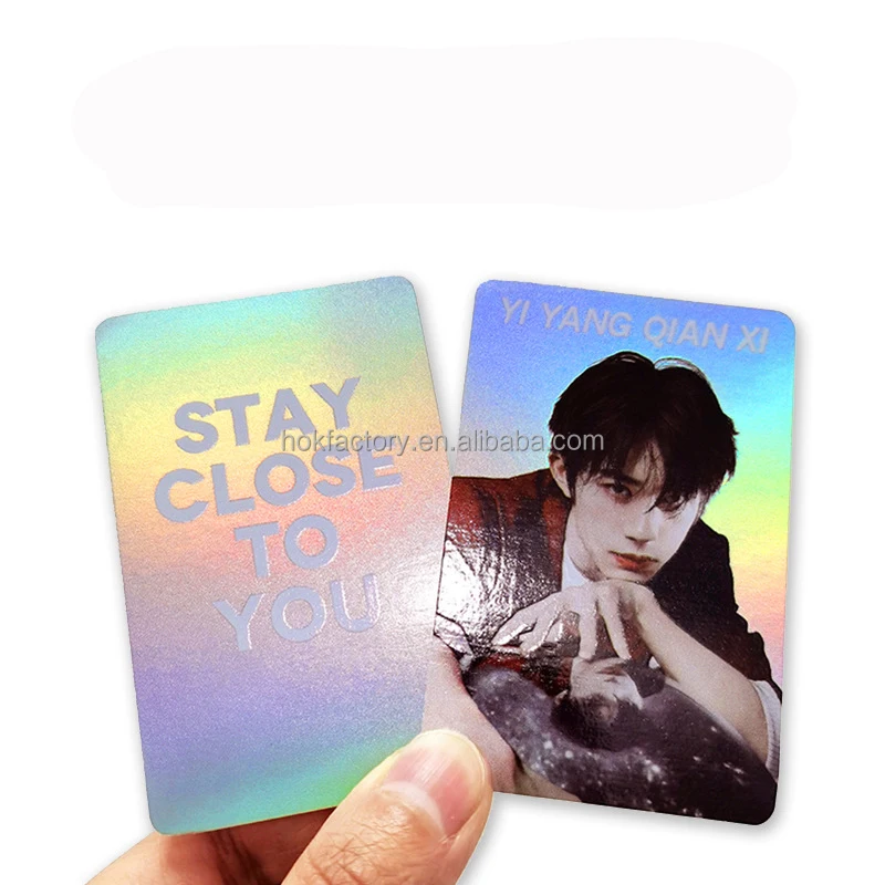 Cheap Price Customized Kpop Double sided Glossy Color Holographic K-pop Laser Lomo Photo Card for Fan Collection