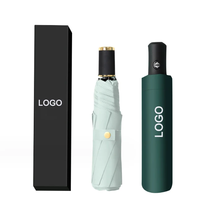 Wholesale Custom Automatic Opening And Closing Folding Reverse Promotions Parasol Umbrella With Logo Windproof For The Rain