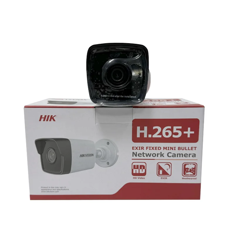 OEM HIK DS-2CD1043G0-I 4MP IP67 Встроенный микрофон 30 м Обнаружение движения Аудио система безопасности фиксированной пули Ip-камеры
