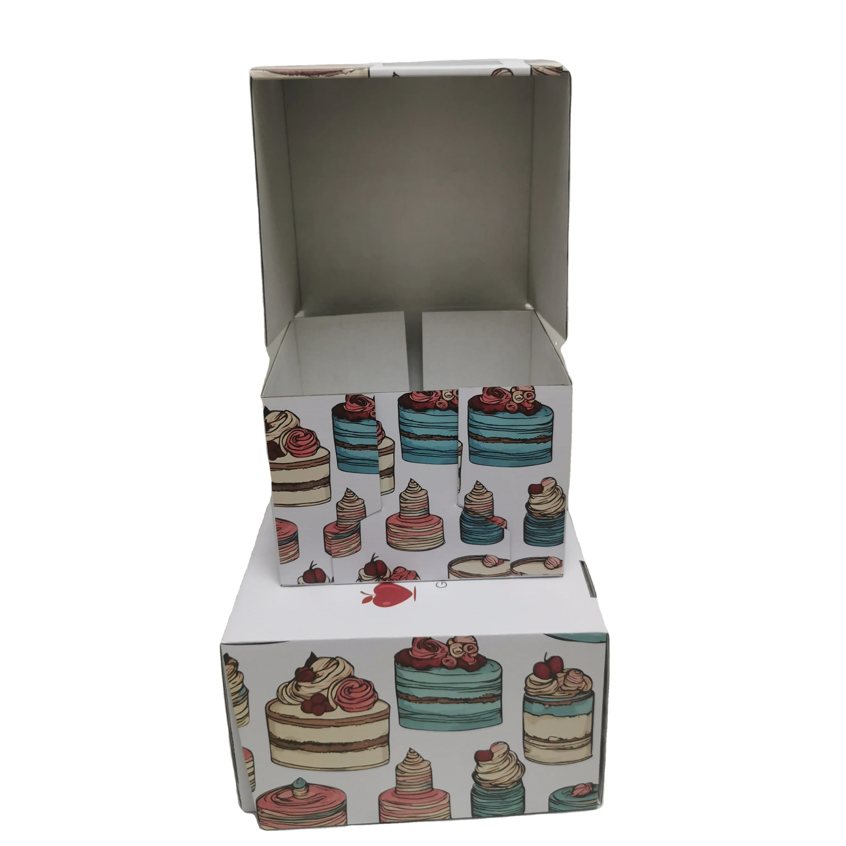 Customization Design Recyclable corrugated Board Customized LOGO Cake Box With cake board