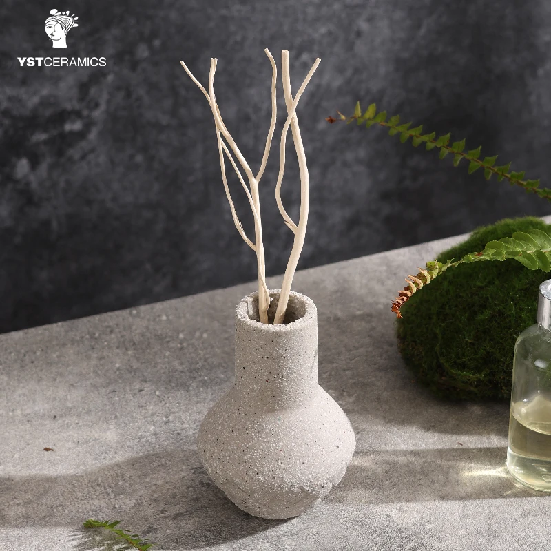 YSTceramics Factory Home Eco-friendly Reusable Recycled Ceramic Fragrance Diffuser Flower Vase