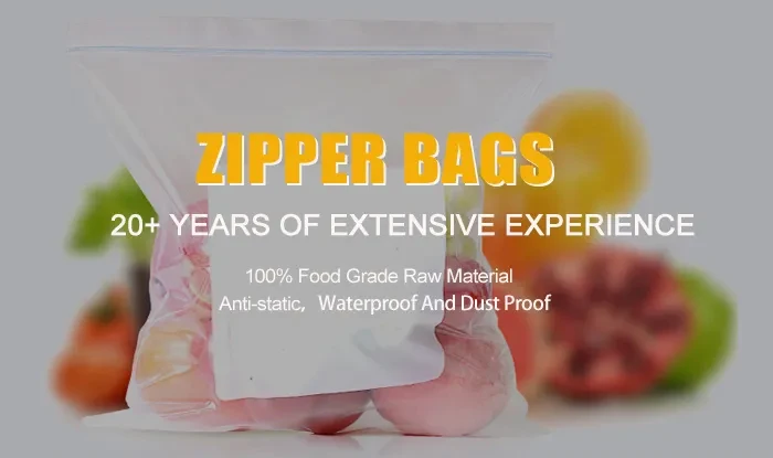 Ready to ship high quality sealing strip personalized repeated use biodegradable high quality polyethylene lucency zip lock bags