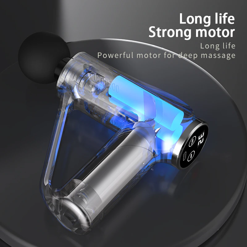 HB-008 Handheld 3200 Speed Deep Tissue Myofascial Massage Gun with Touch Screen for fascial Massagers