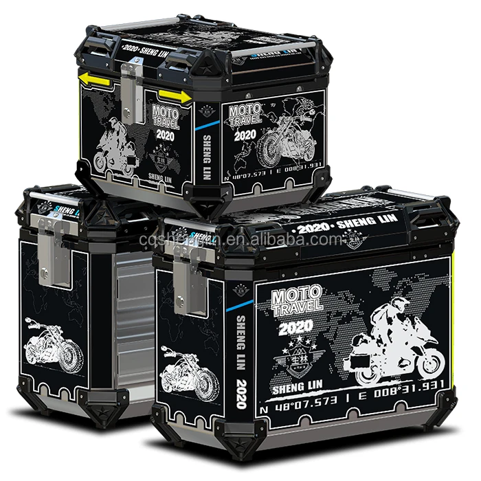 great quality SHENGLIN alloy motorcycle 45 liters rear X5 side canopy tail box manufacturer