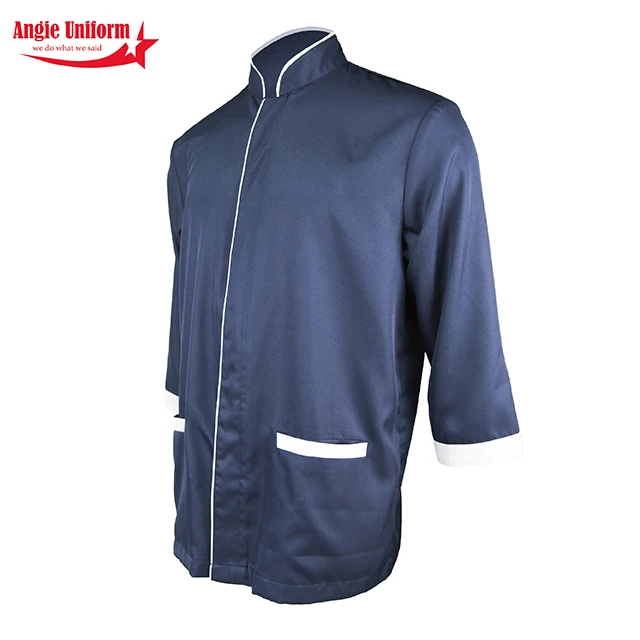 Custom Chinese Short Sleeve Hotel Room Housekeeping Service Cleaning Uniform Staff