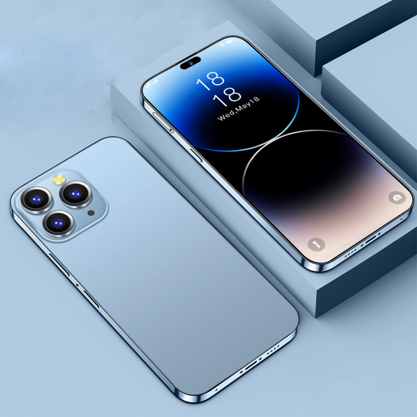 Free Shipping i14pro max smartphone with TV function 7.3 inch Advanced sense multi function 2023 5G 10core mobile phone