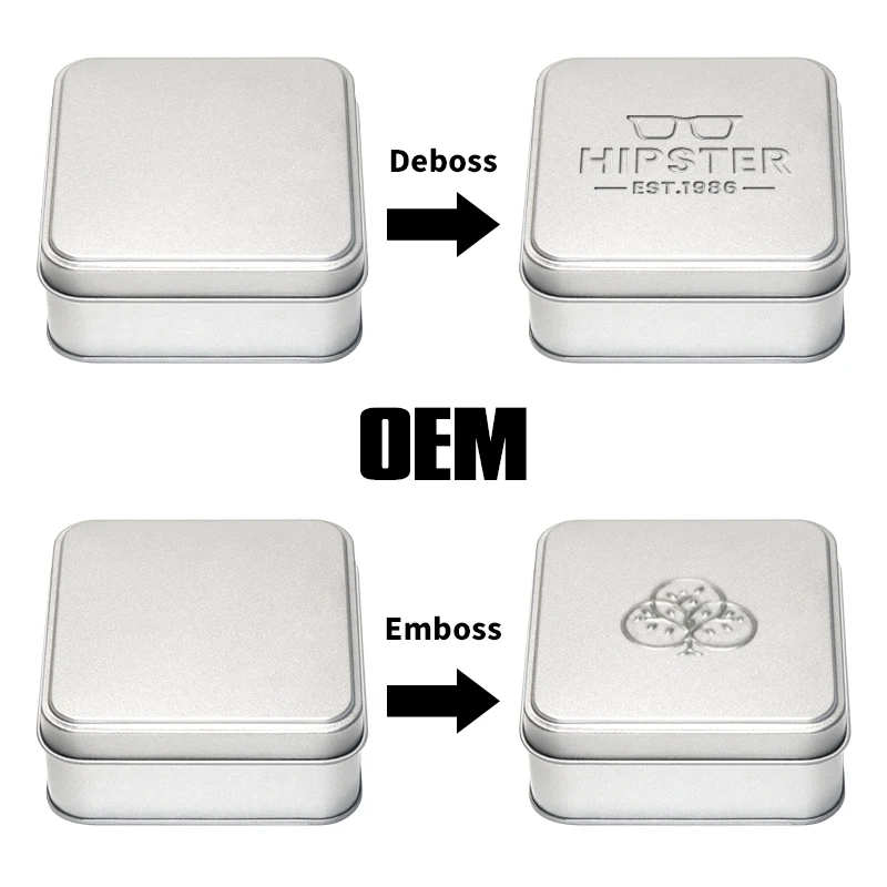 metal boxes custom color tin box OEM rectangle empty black tinplate box with lids