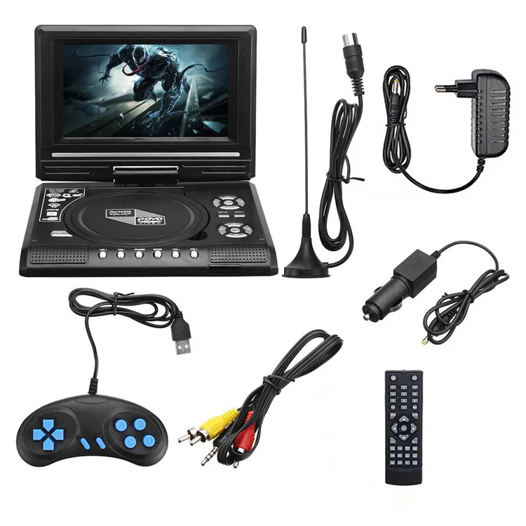 SmallOrders S27B1 Rechargeable Battery Game Analogue TV FM Radio rmvb evd USB Portable CD DVD VCD Players