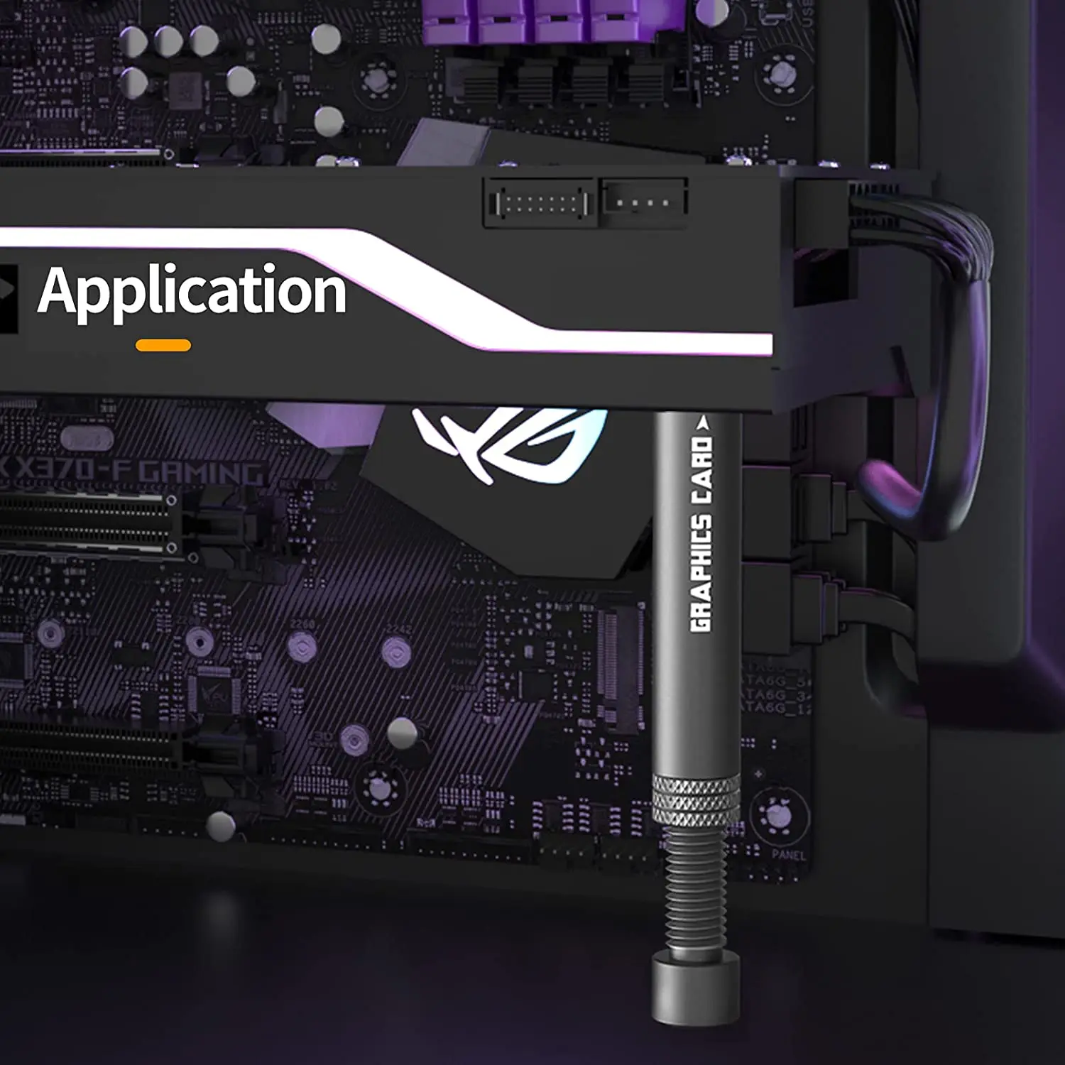 Видеокарта компьютера Поддержка Gpu держатель кронштейн из алюминиевого сплава для Gpu Пси и МСИ, кронштейн